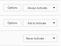 Firefox Plugin Settings Firefox Plugin Settings