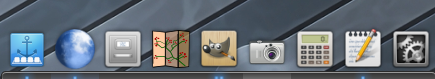 Plank dock, running on a Linux Mint Cinnamon desktop Plank dock, running on a Linux Mint Cinnamon desktop