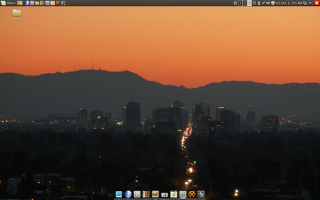 Screenshot of a desktop with a custom background image Screenshot of a desktop with a custom background image